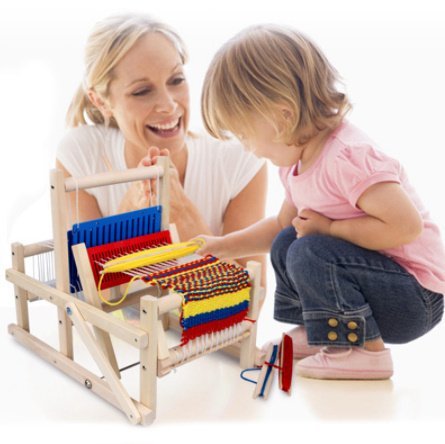 hzh174★木製 伝統的な織機 クラフト 教育ギフト 木製手織り機 子供のおもちゃ_画像2