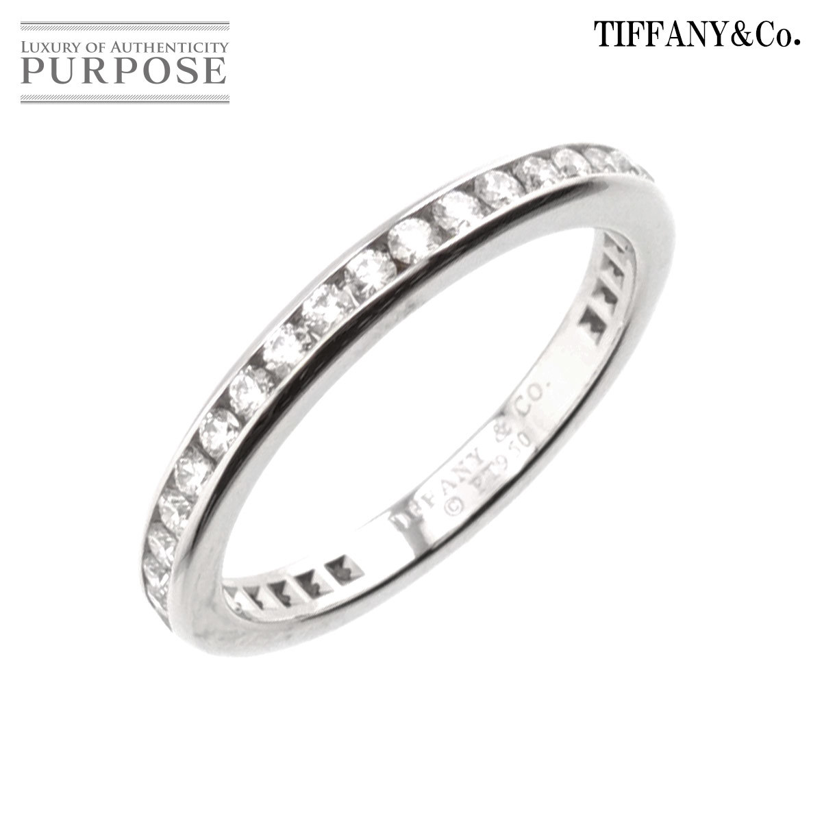 ティファニー TIFFANY&Co. フル サークル チャネル セッティング 8.5号 リング ダイヤ Pt プラチナ 指輪 Diamond Ring 90195128