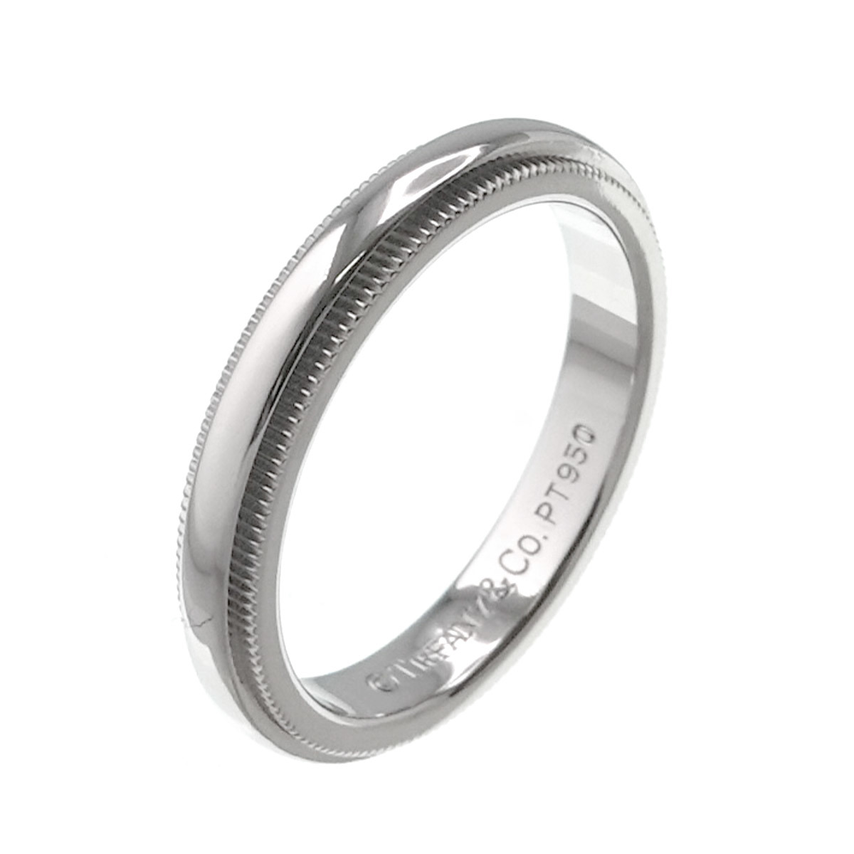 ティファニー TIFFANY&CO. ミルグレイン 8.5号 リング 幅3mm Pt プラチナ 指輪 Milgrain Ring 90199133_画像4