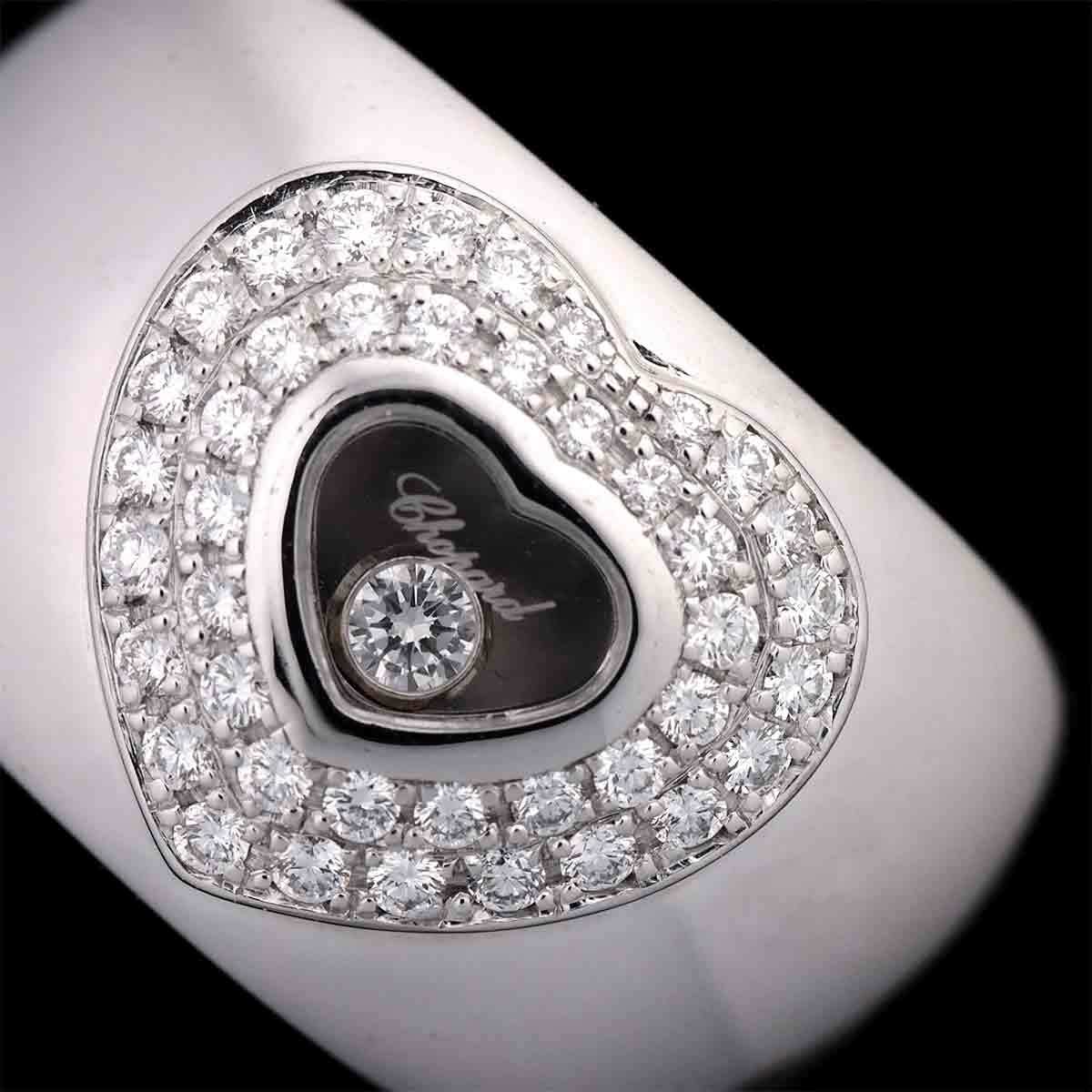 ショパール Chopard ハッピーダイヤ ハート 11号 リング K18 WG ホワイトゴールド 750 指輪 Happy Diamond Heart Ring 90190832_画像4