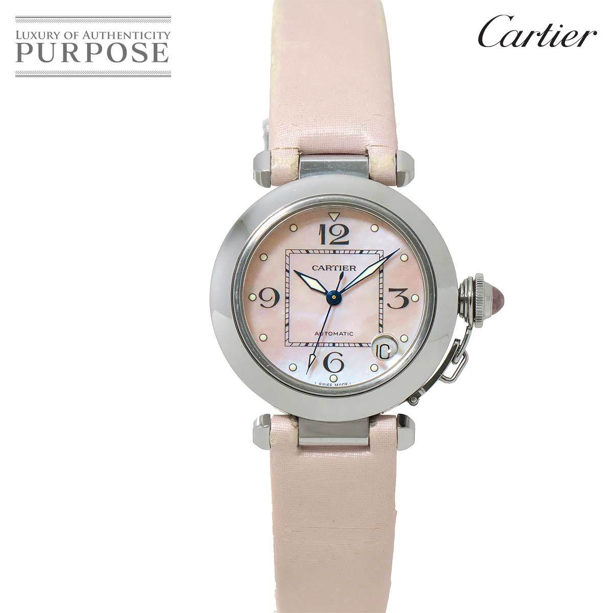 カルティエ Cartier パシャC W3106499 2003年クリスマス限定 レディース 腕時計 デイト ピンクシェル 文字盤 自動巻き PashaC 90188516