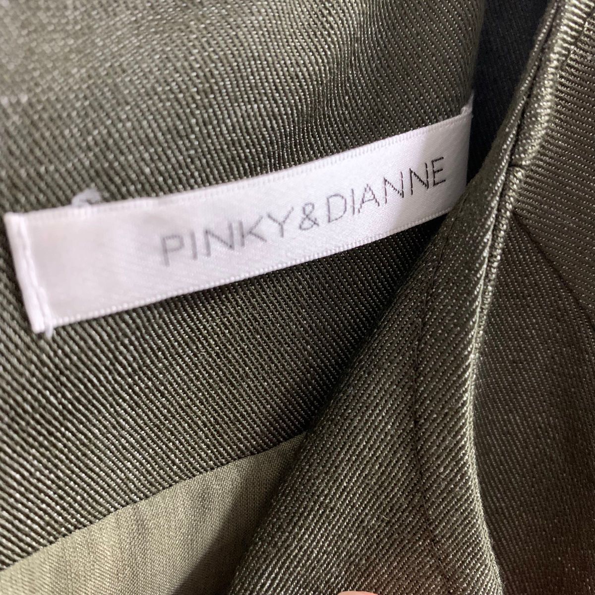 PINKY&DIANNE ピンキーアンドダイアン　ステッチワークワンピース　カーキ　38
