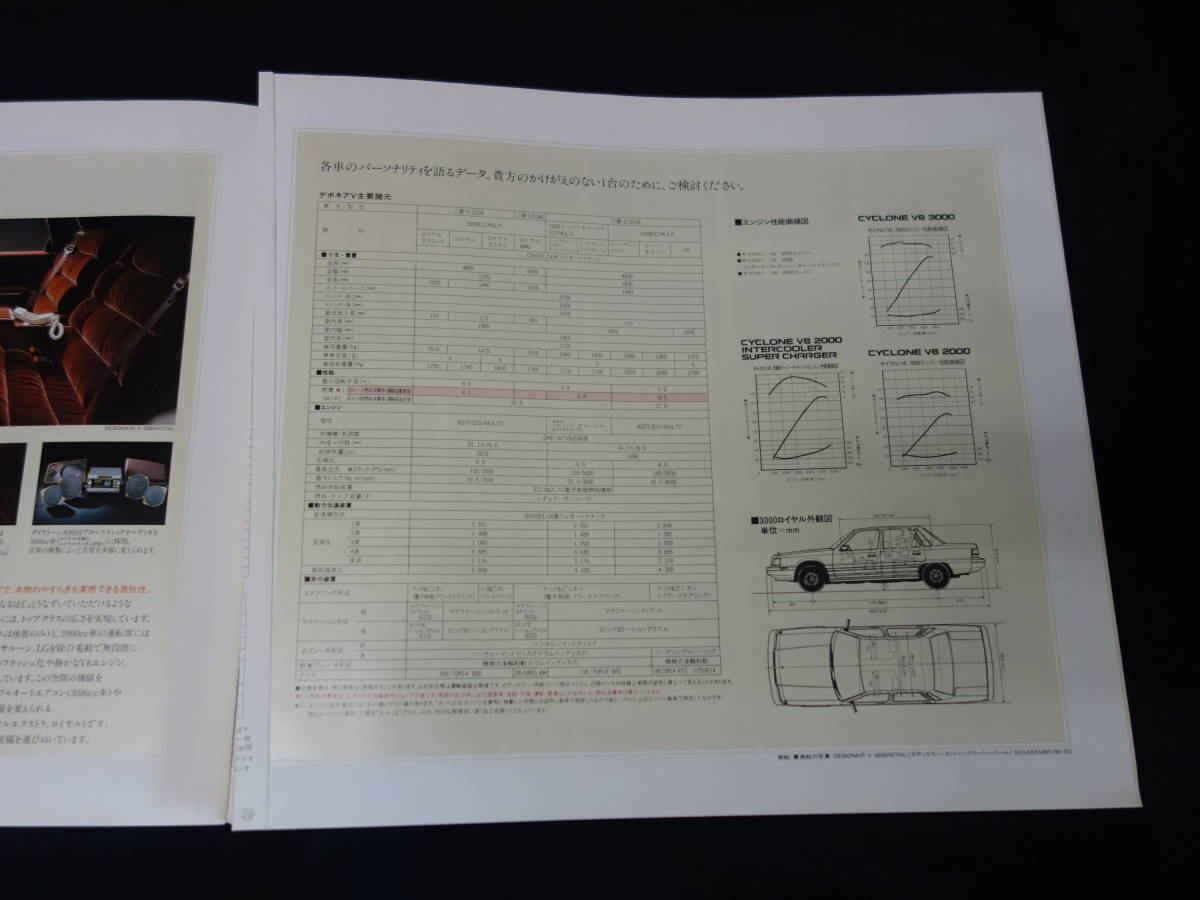 【￥2000 即決】三菱 デボネアV S12A / S12AG / S11A型 専用 本カタログ / 1988年 / 3000ロイヤル AMG 含む【当時もの】_画像10