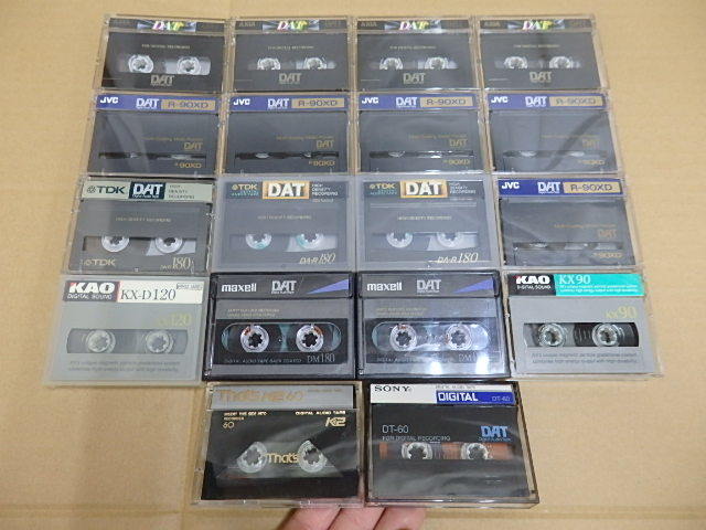 〇中古 DAT カセット テープ 計18本/JVC R-90XD/AXIA 180/That's K2 60