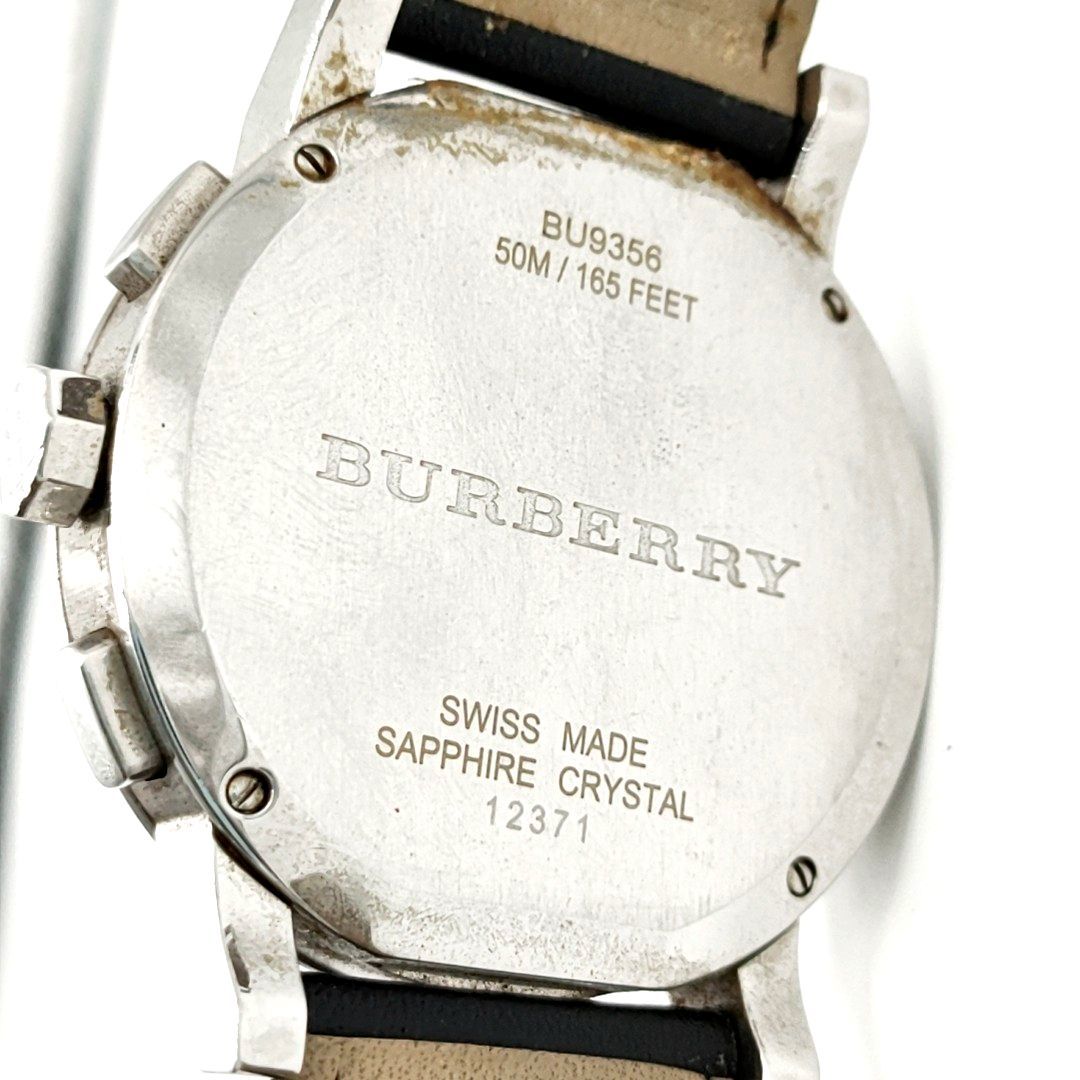 豪華で新しい クロノグラフ 黒文字盤 腕時計 クォーツ バーバリー