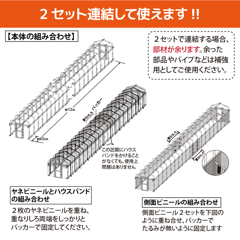 DAIM large m house rom and rear (before and after) door attaching .. entering comfortably! plastic greenhouse door attaching 4 tsubo for 