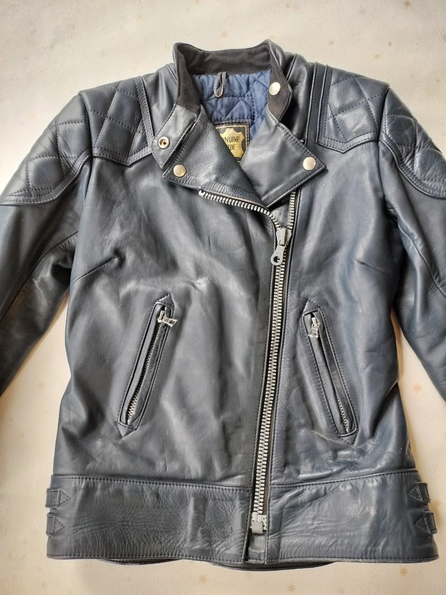 LewisLeathers ルイスレザー スーパーモンザ 　ネイビー 　レディース　34 　ビンテージ 　USED