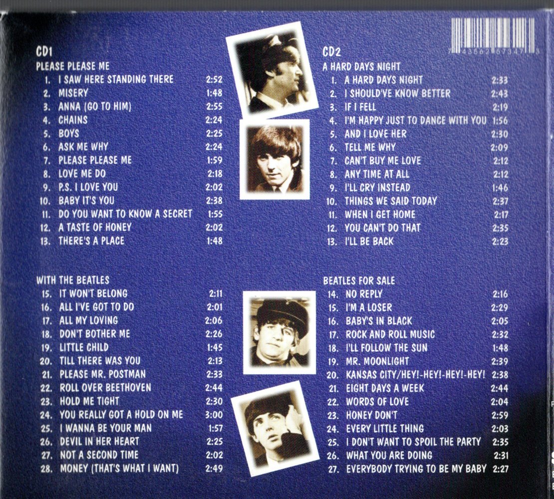 2CD デジパック【4 ALBUM ORIGINAL MASTER RECORDINGS（EU製 1998年)】Beatles ビートルズ_画像2