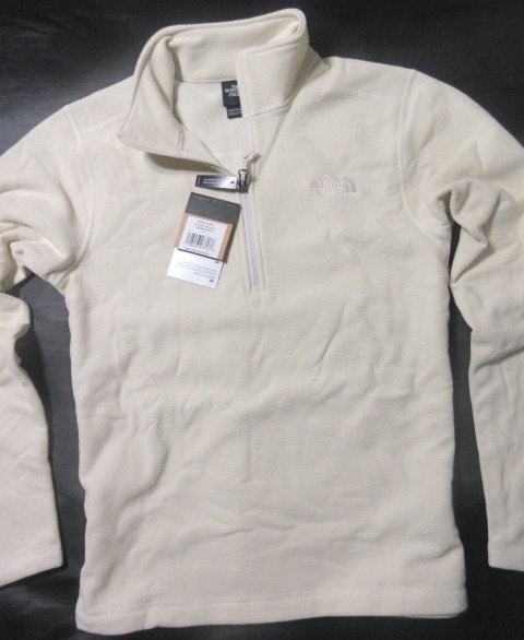古典 ハーフジップ 本物正規◇ノースフェイス◇ニット フリース WHITE