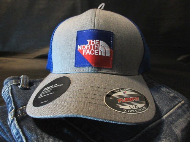 本物正規■ノースフェイス■メッシュキャップ Flex Fit TRUCKEE■グレー/青■L/XL アメリカ限定■新品 THE NORTH FACE L28_画像2