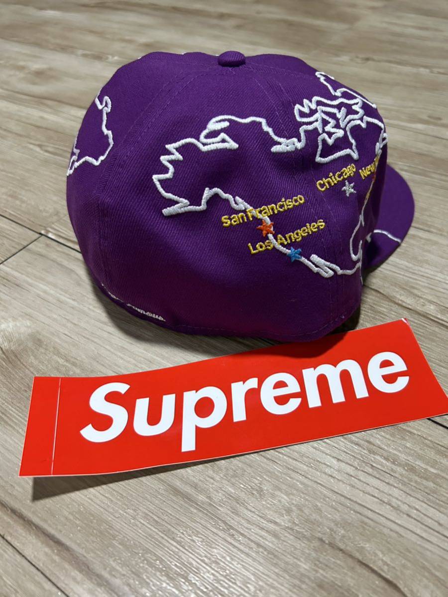 即決 送料無料 Supreme Worldwide Box Logo New Era パープル ボックス