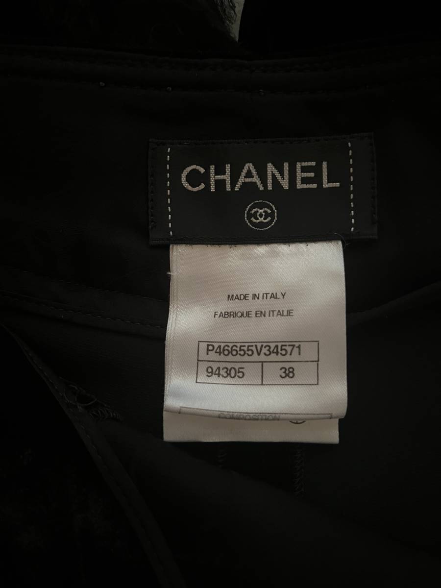 ★シャネル　Chanel ベロア　パンツ　レギンス　ブラック　サイズ38 ★_画像5
