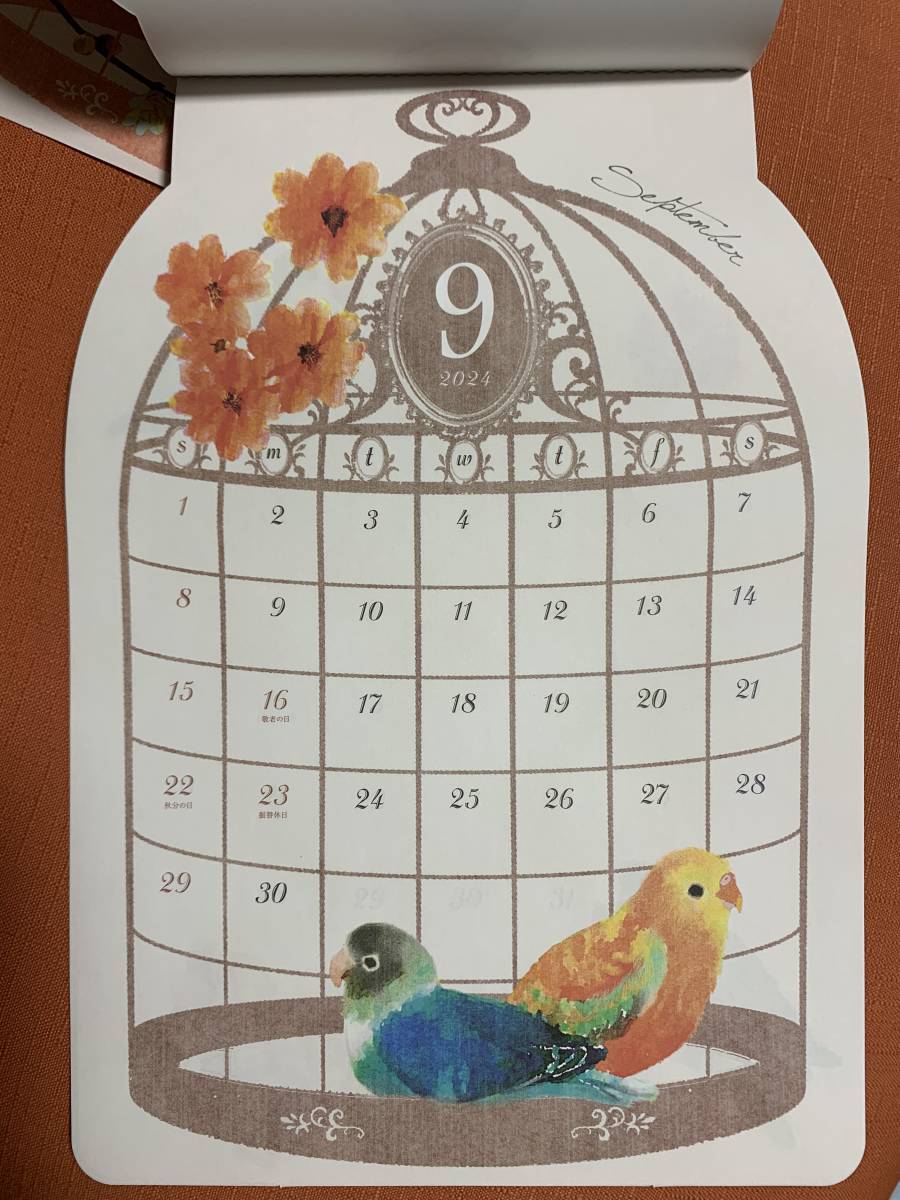 2024 壁掛けカレンダー 鳥かごカレンダー 12頁_画像8