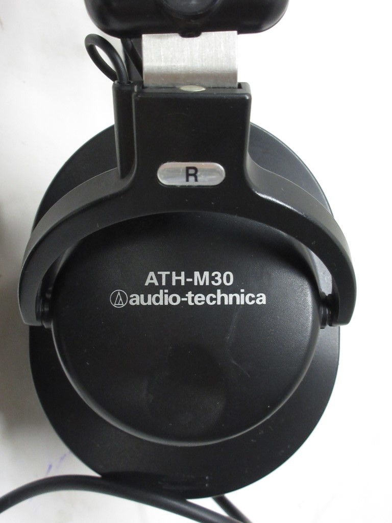 09K063 audio-technica オーディオテクニカ ヘッドホン [ATH-M30] 30series 出力確認 パッド劣化 中古 現状 売り切り_画像7