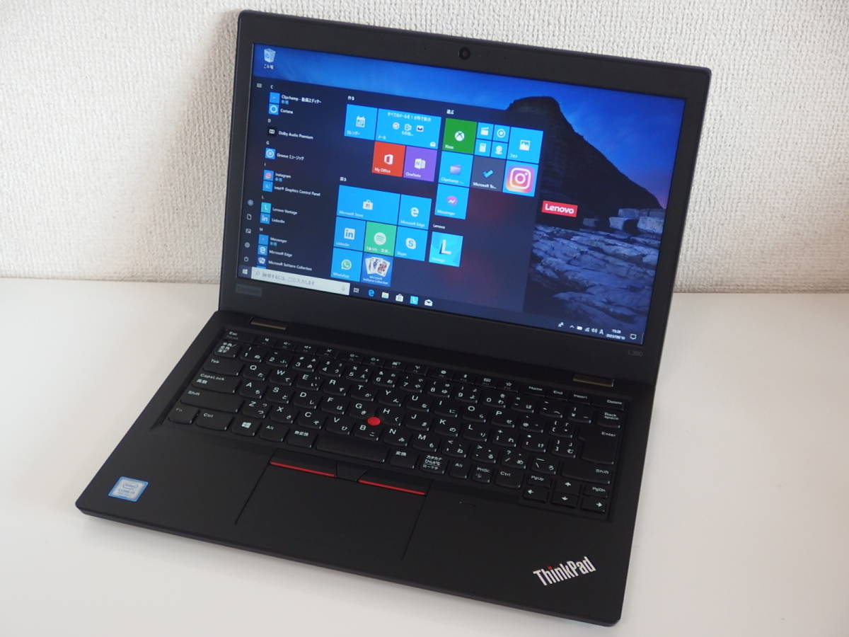 ☆彡 超美品　Lenovo ThinkPad L390 13.3型 第8世代Core i3 8GB SSD128GB Windows10 Office_画像1