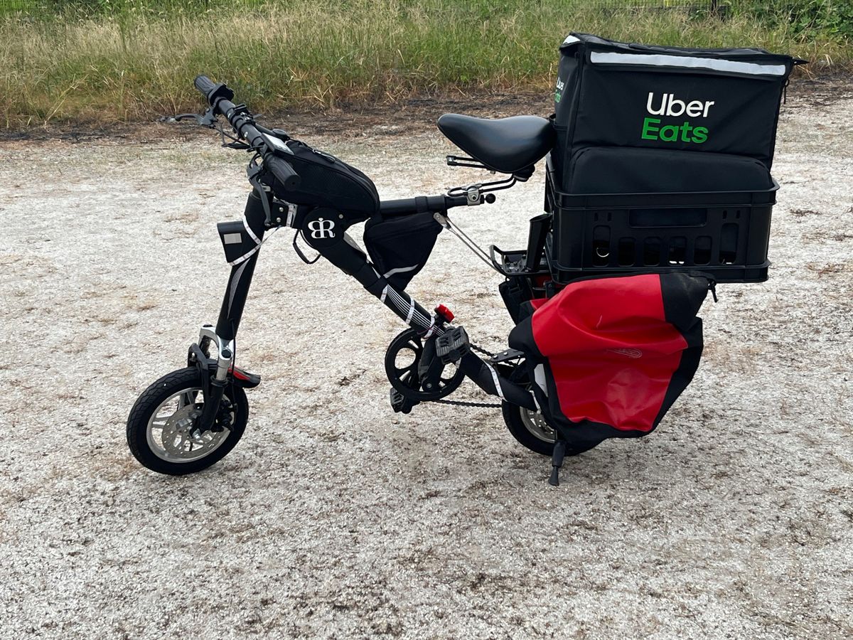 BORNTORUN 本国使用 リミッター解除 電動アシスト自転車 ミニベロ uber eats使用 宅配用 折りたたみ自転車