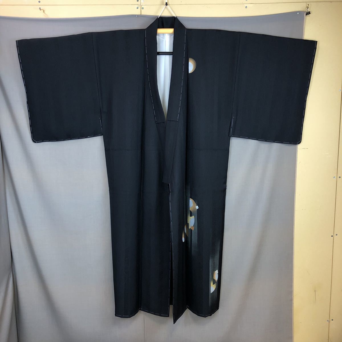 特売 KT248】未使用品 着物 男着物 正絹 丹後ちりめん 峰山練 男性用