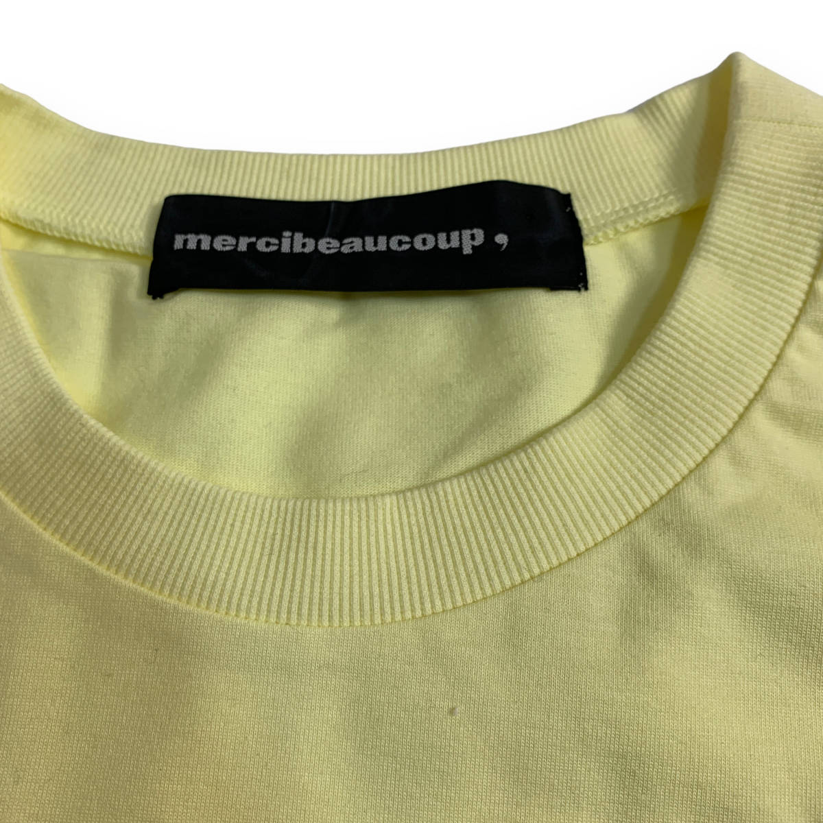 【mercibeaucoup.】メルシーボークー サークルプリントTシャツ ペールイエローの画像4