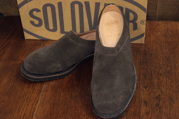 未使用 アダムエロぺ 別注 SOLOVAIR (ソロヴェアー) EXCLUSIVE Clog Shoe / SABO / UK7.5 / 26cm / 革靴