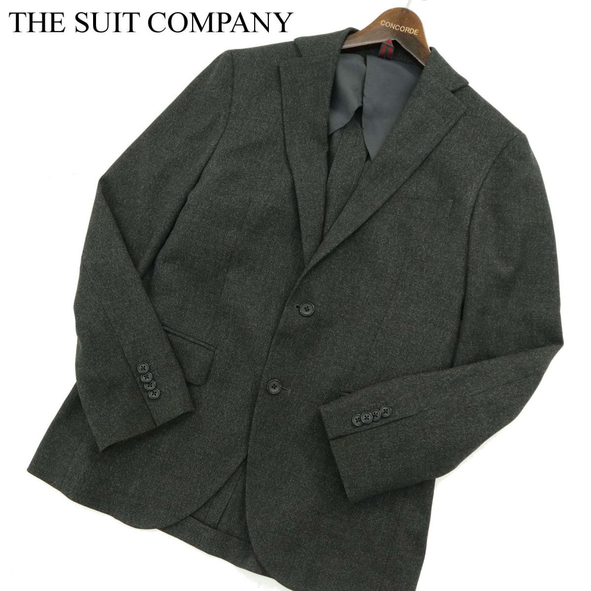 THE SUIT COMPANY スーツカンパニー 秋冬 背抜き★ アンコン テーラード ジャケット Sz.175cm-6Drop メンズ グレー ビジカジ　A3T09815_8#N_画像1