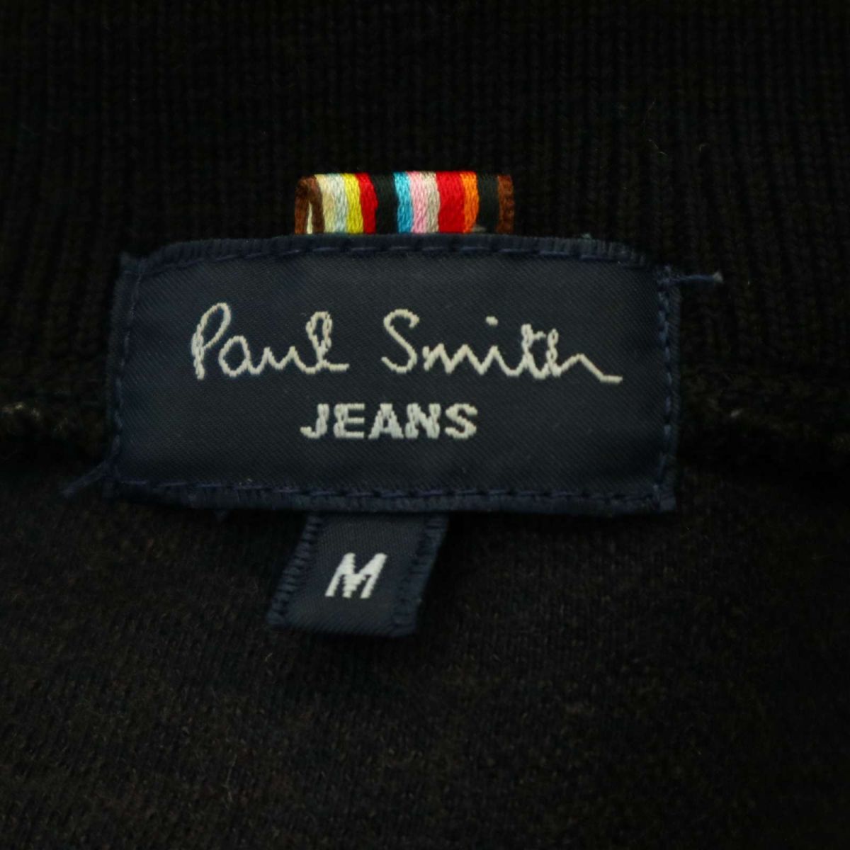 Paul Smith JEANS ポールスミス ジーンズ 秋冬 グレンチェック★ ダブルジップ ブルゾン ジャケット Sz.M　メンズ 黒 日本製　A3T10351_9#N_画像6