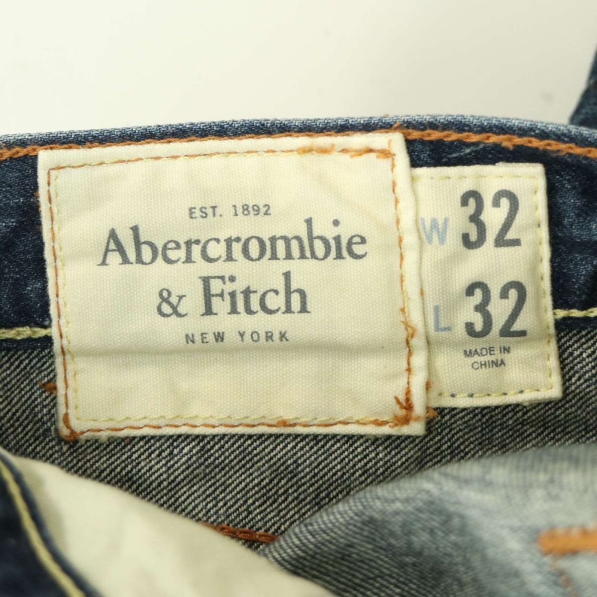 Abercrombie&Fitch アバクロンビー＆フィッチ 【ROLLINS】 クラッシュ加工 スキニー デニム パンツ ジーンズ Sz.32　メンズ　A3B04445_9#R_画像9