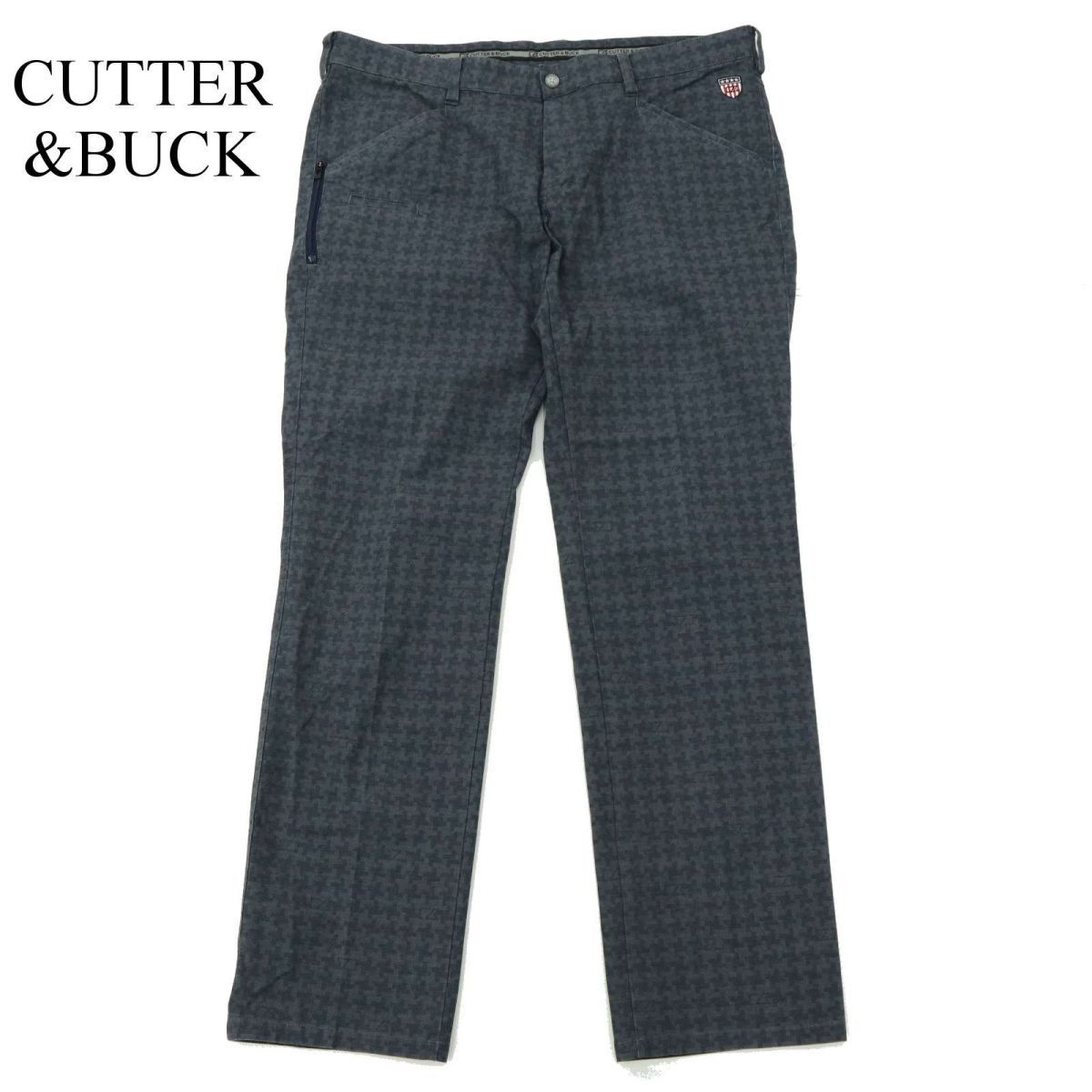 CUTTER&BUCK カッター＆バック 通年 千鳥チェック★ ストレッチ スラックス パンツ Sz.92　メンズ 大きいサイズ ゴルフ　A3B04605_9#R_画像1