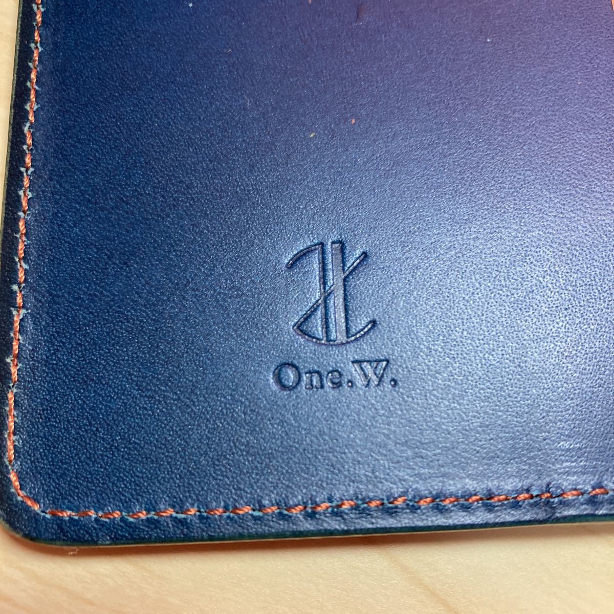  one world book cover pocketbook cover leather navy simple standard cover one.W. men's fine quality high class separate volume 