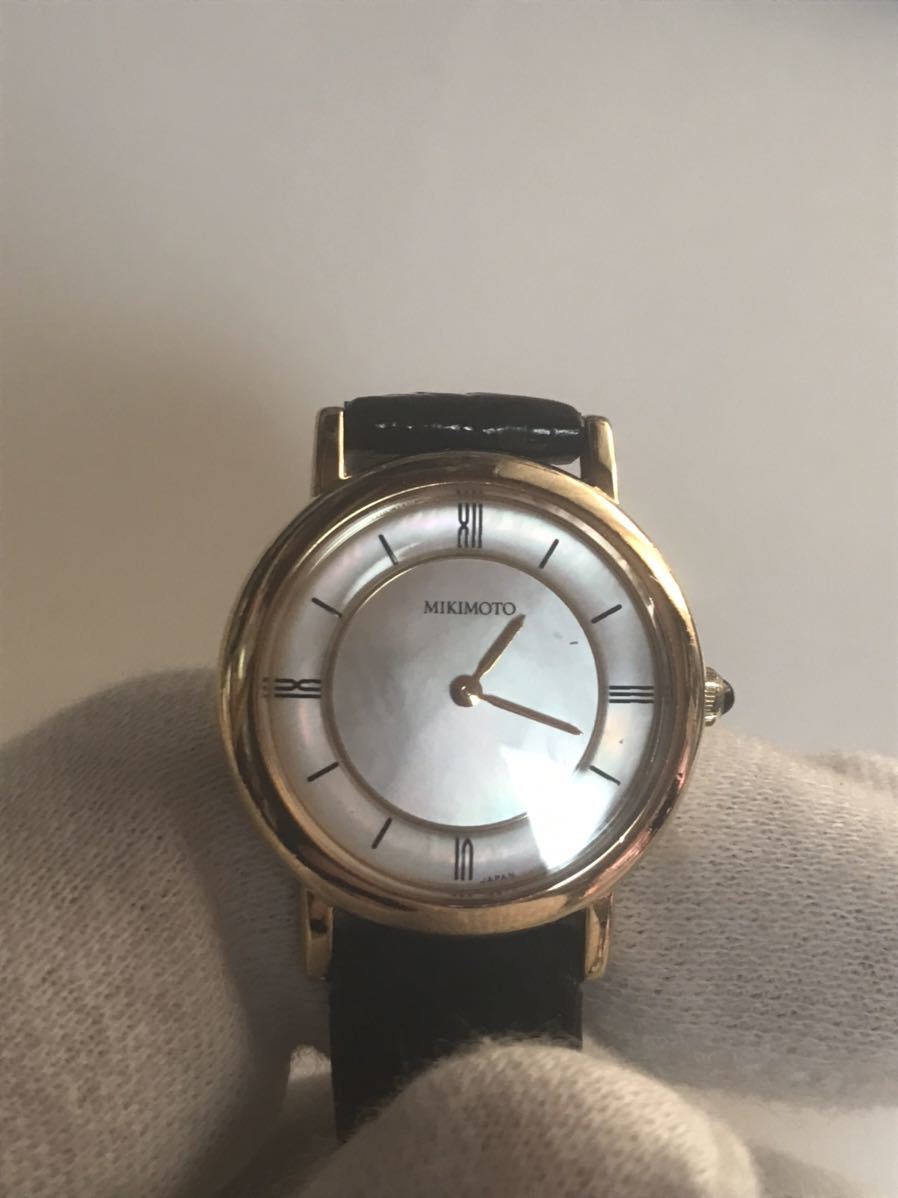 限定販売】 MIKIMOTO 稼働品 レディース腕時計 18K ELECTROPLATED GOLD