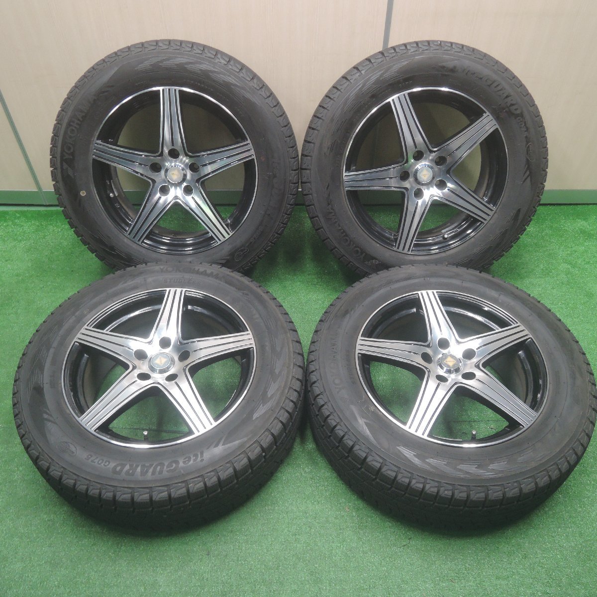 バリ溝！9.5分★スタッドレス 225/65R17 ヨコハマ アイスガード G075 RiZLEY ライツレー 17インチ PCD114.3/5H★_画像1