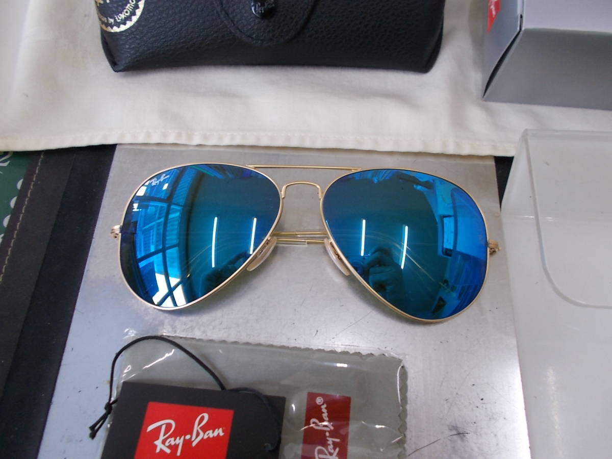 レイバン RayBan ティアドロップ サングラス RB3025-112/17-62size お洒落なミラーレンズ_画像2