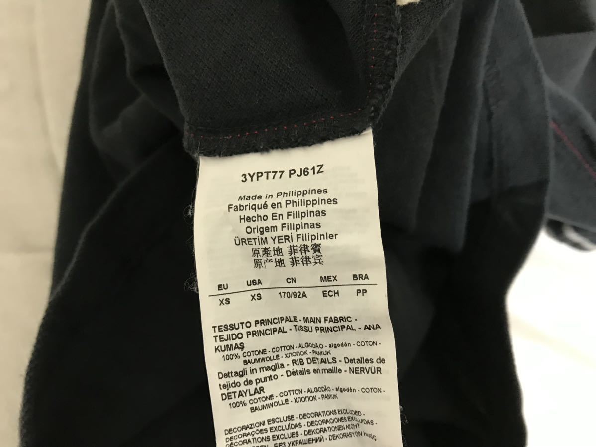 本物エンポリオアルマーニEMPORIO ARMANI EA7レーヨンサマーニット半袖Tシャツメンズサーフアメカジミリタリービジネススーツ黒ブラックXS
