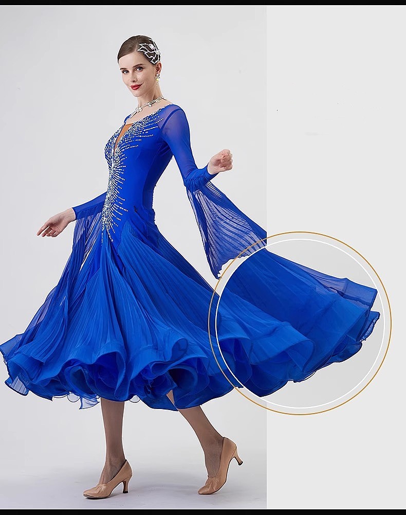 NEW 社交ダンスドレス・モダンドレス・スタンダードドレス オーダーメイド、サイズ撰択可 新品 最高品質modern-530