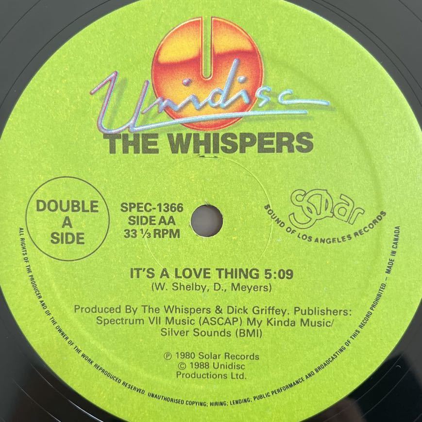 LP■12inch/DISCO//The Whispers/It's A Love Thing/SPEC 1366/美盤_画像3