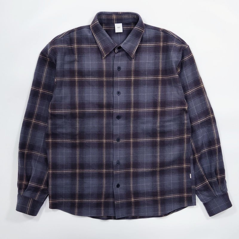 優先配送 Flannel Heavy OVY 極美品 Check グレー チャックシャツ