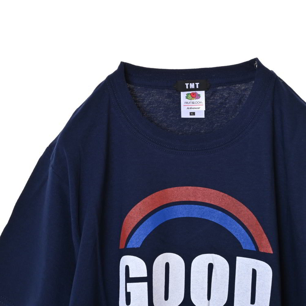 未使用 TMT GOOD LUCK プリント Tシャツ XL ネイビー ティーエムティー KL4BLSLQ04の画像3