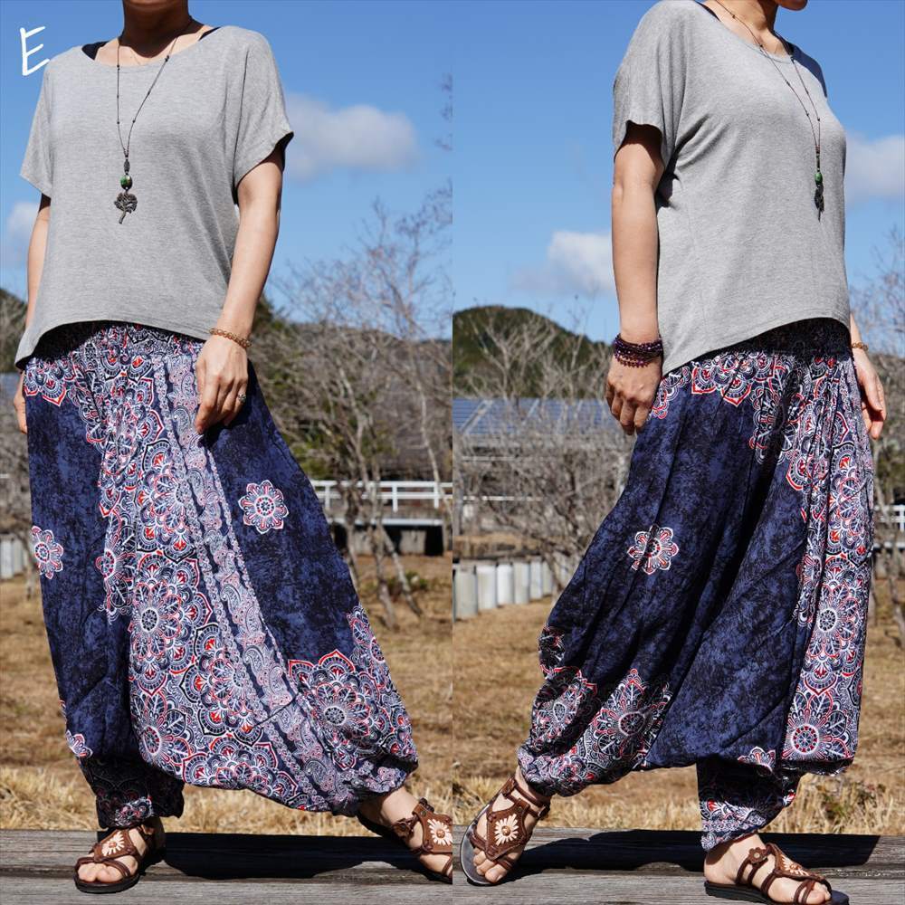 * ethnic Aladdin sarouel pants Thai large manner man dala including carriage * new goods unused E* Momo nga yoga rayon material room wear Harley m