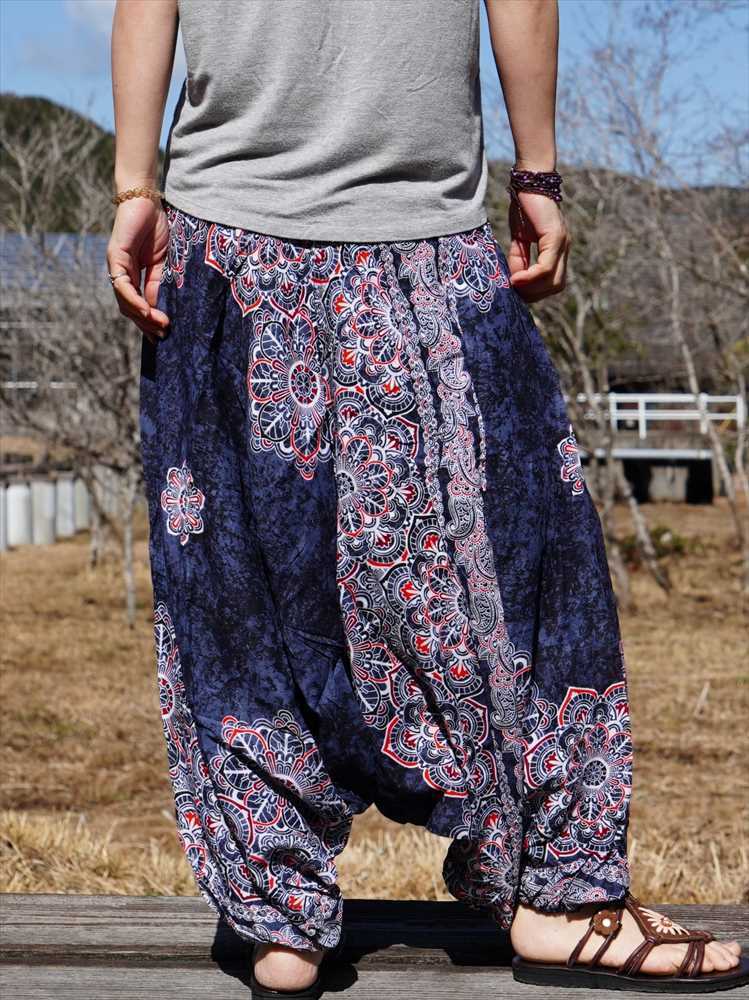 * ethnic Aladdin sarouel pants Thai large manner man dala including carriage * new goods unused E* Momo nga yoga rayon material room wear Harley m