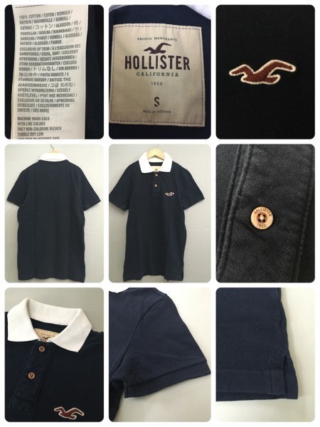 ◎▽【良品】ホリスター HOLLSTER 半袖 鹿の子 カノコ Sサイズ ポロシャツ　&_画像2