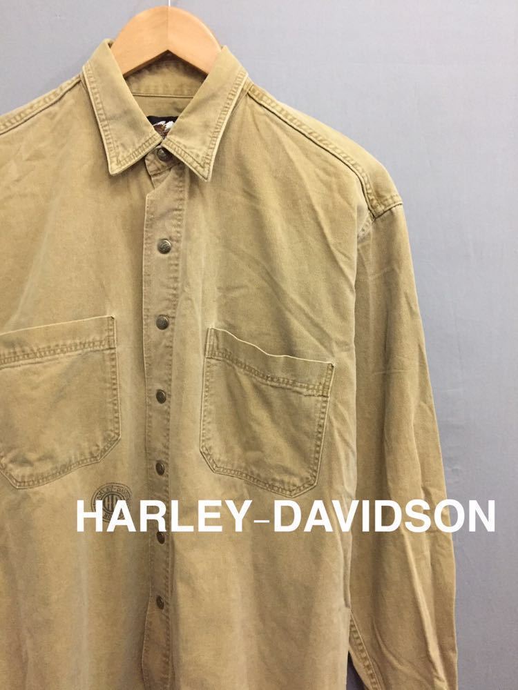 ハーレーダビッドソン HARLEY-DAVIDSON バイク バイカー アメ車 シャツ メンズ ～△&_画像1