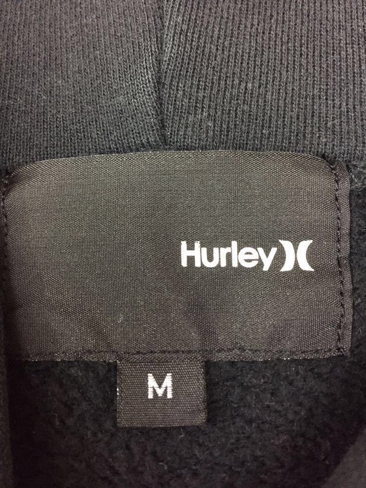 ハーレ Hurley サーファ スウェット ジップ パーカー 長袖 フード ブラック メンズ Mサイズ !●&_画像7