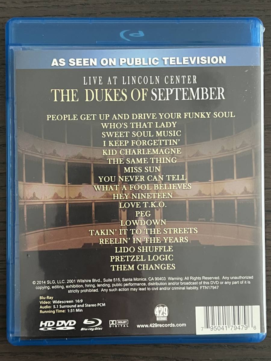 ドナルド・フェイゲン、マイケル・マクドナルド、ボズ・スキャッグス THE DUKES OF SEPTEMBER ブルーレイ 美品 全18曲収録_画像2