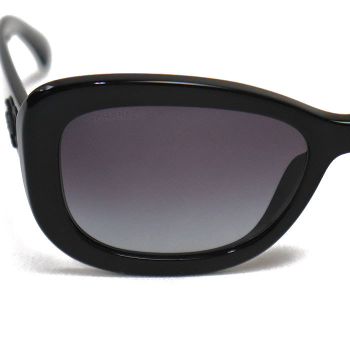 CHANEL Chanel here Mark rhinestone sunglasses 5468-B-A lady's c.888/s6 56ro17 140 3N used 