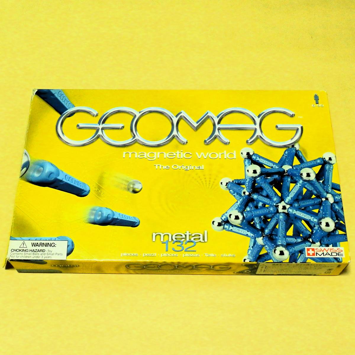 ★送料無料★中古【ゲオマグ メタル 132 ブルー】知育玩具 GEOMAG ブリオジャパン 磁石 おもちゃ 立体 スイス製 ジオマグ_画像3