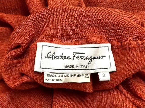 Salvatore Ferragamo サルヴァトーレフェラガモ ウール タートルネック メンズ 長袖セーター サイズS オレンジ系 服 fah 10S002_画像7