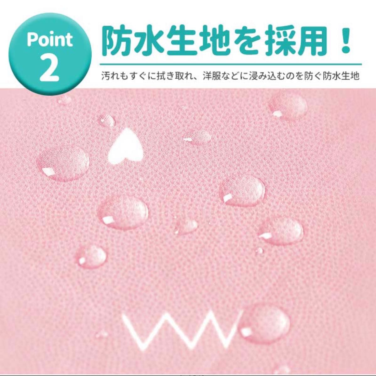 【残り1点限り】お食事エプロン 食事用スタイ よだれかけ スタイ 長袖　かわいい　プレゼント　ピンク　うさぎ　テーブルクロス一体型