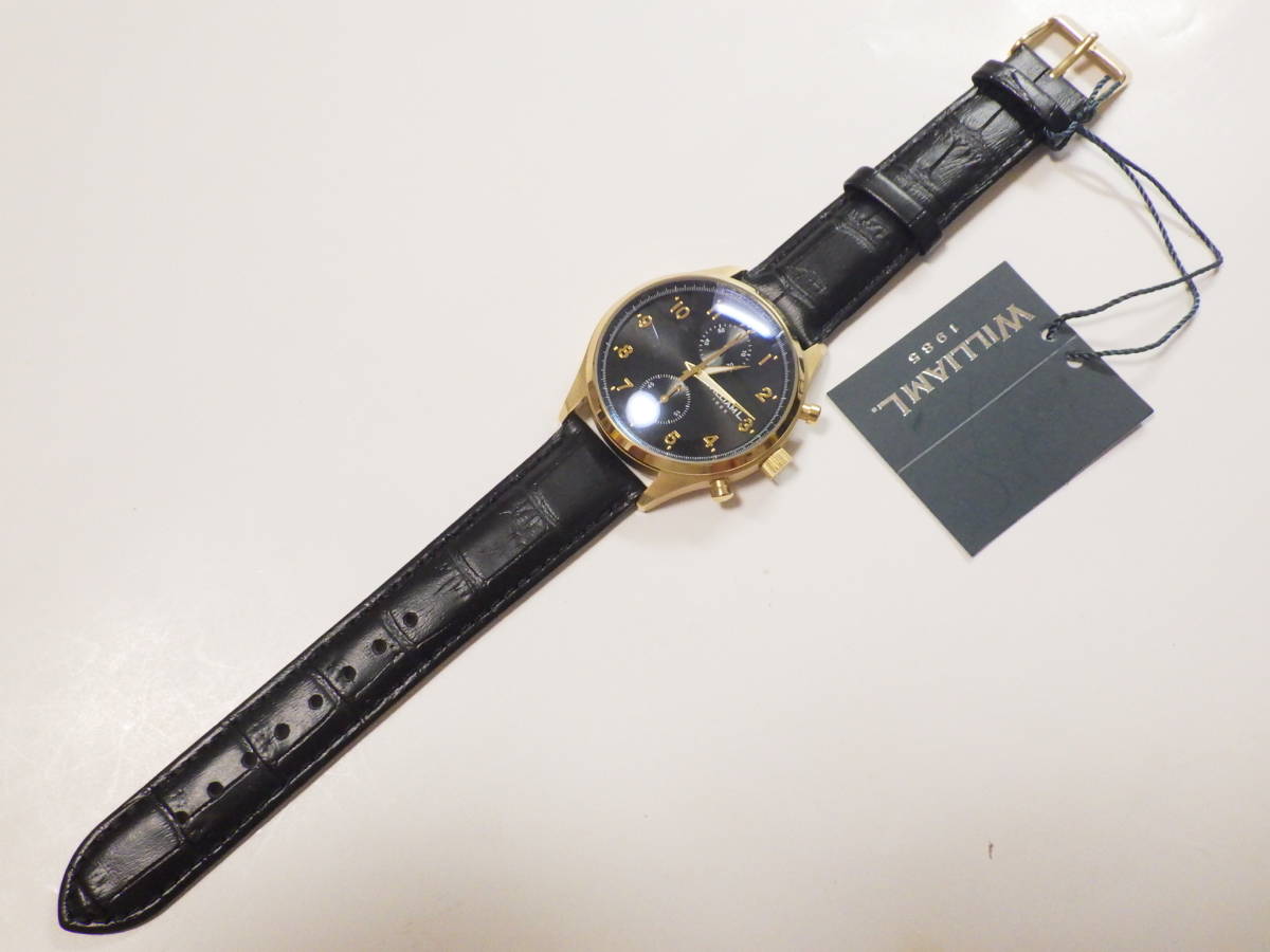 新品】 エル ウィリアム L WILLIAM クロノグラフ #839 メンズ腕時計