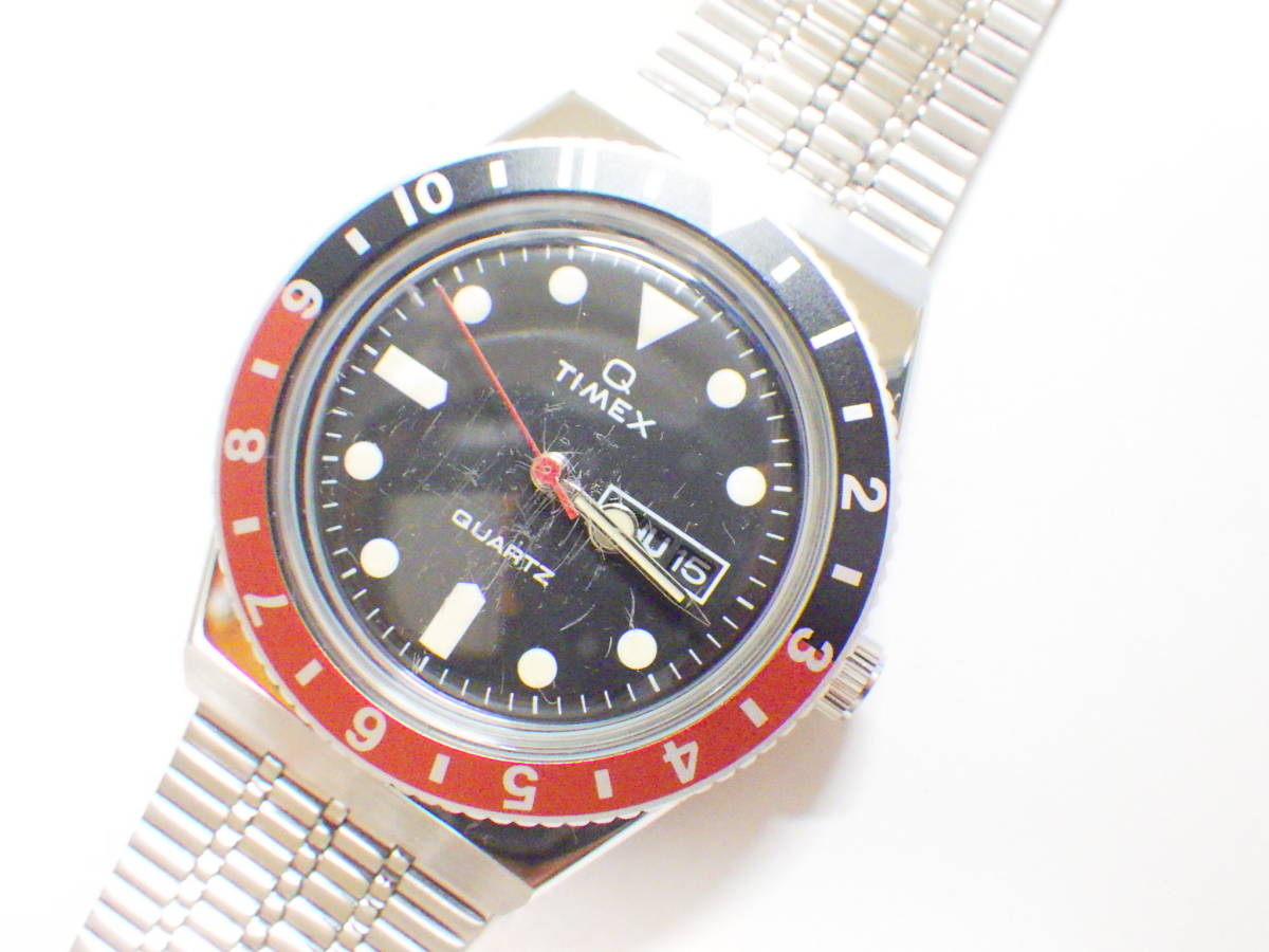 超美品 TIMEX タイメックス 訳あり キュー クオーツ腕時計 TW2U61300