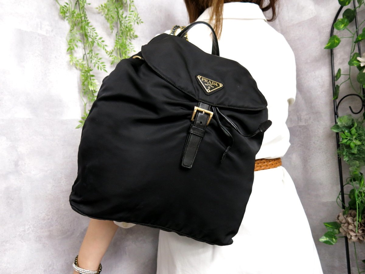 ○超美品○PRADA プラダ○三角プレートロゴ○ポコノ ナイロン ラム