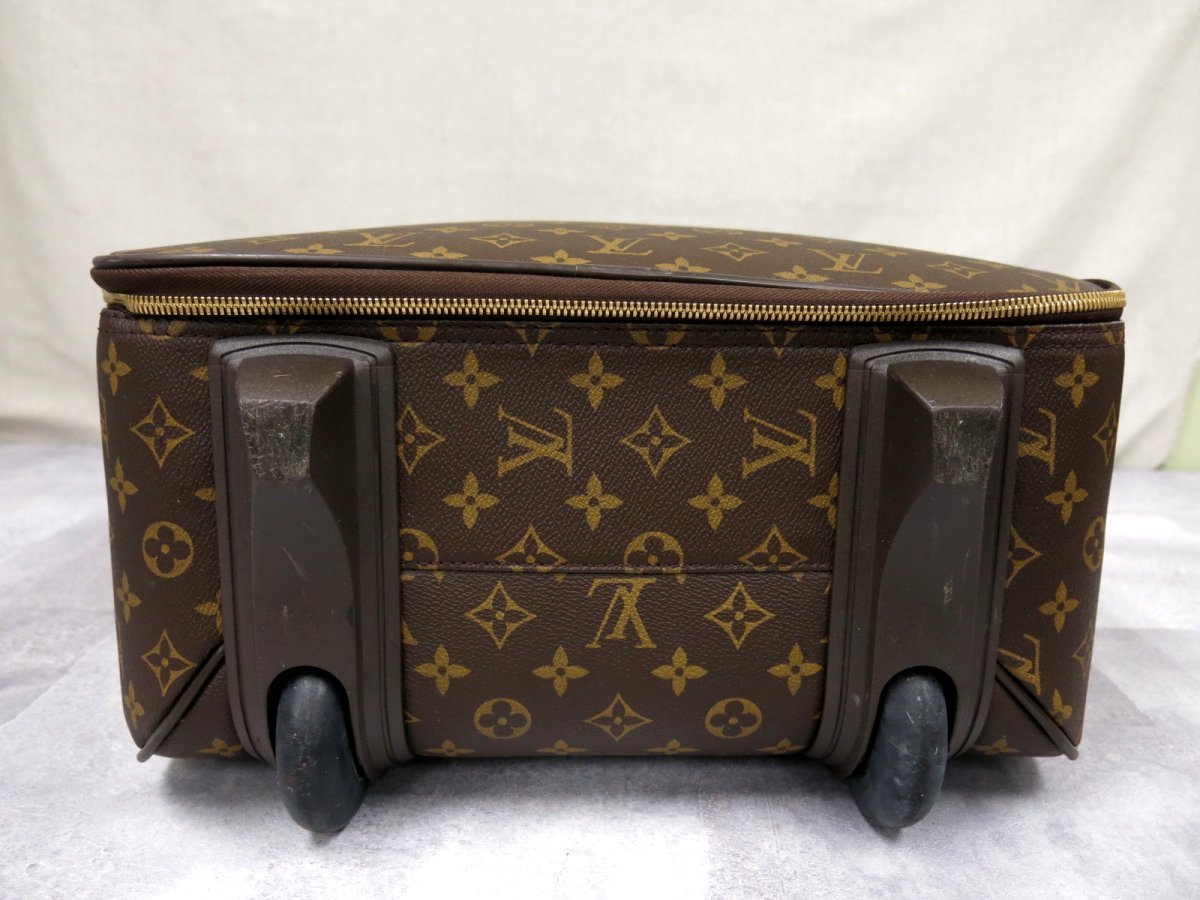 ●美品●LOUIS VUITTON ルイ・ヴィトン●モノグラム●ペガス50●トアル地●2輪 キャリーケース●茶 サンシャインイエロー●大容量●Js39950_画像6